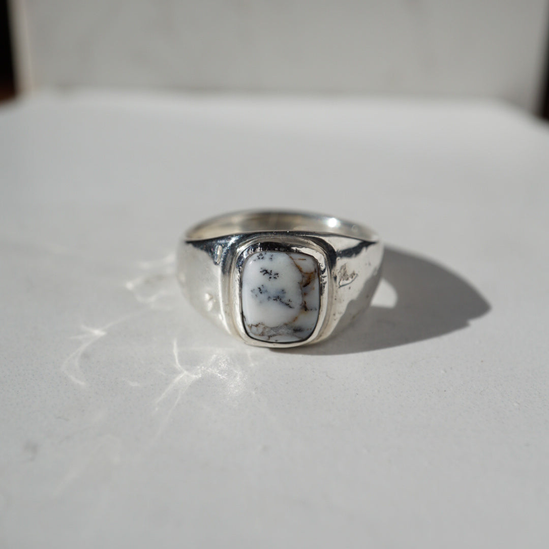 ZIlveren zegelring met agaat - Atelier Minne